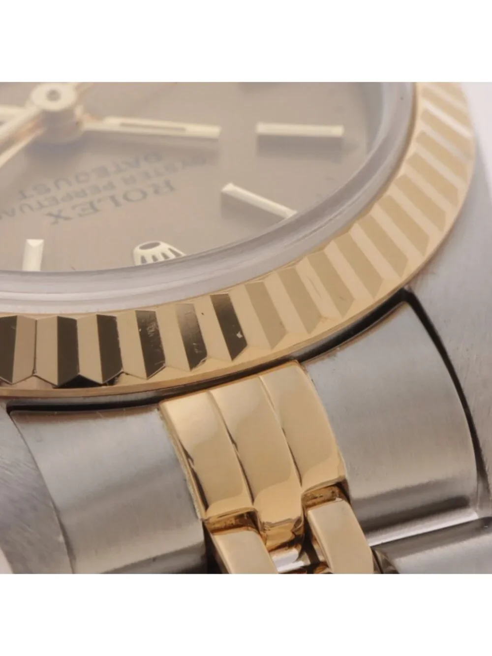 Rolex Datejust Champagne 18k Yellow Gold Stainless Steel Automatic